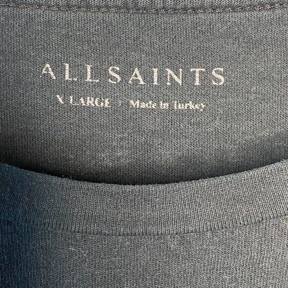 All Saints Long Sleeve T-Shirt Cotton - Picture 3 of 4